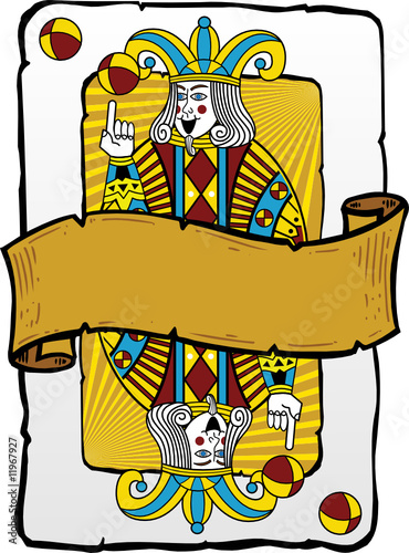 Playing card style Joker illustration