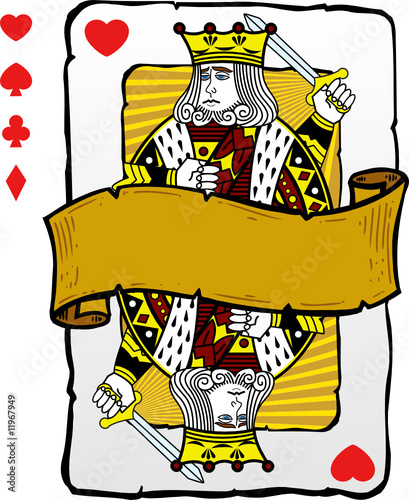 Playing card style king illustration