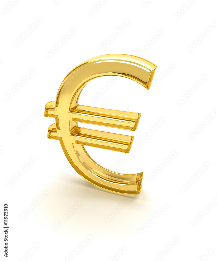 Fototapeta premium Euro sign 3d