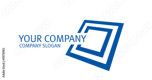 Logo, logotype mit Quadraten