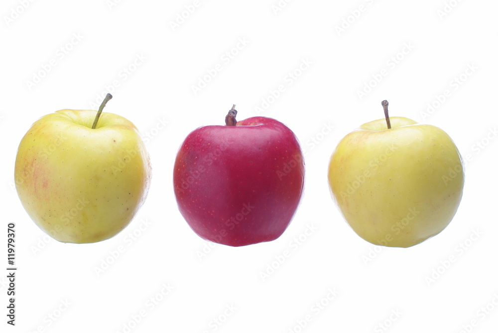 Row of apples