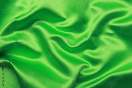 green colored satin