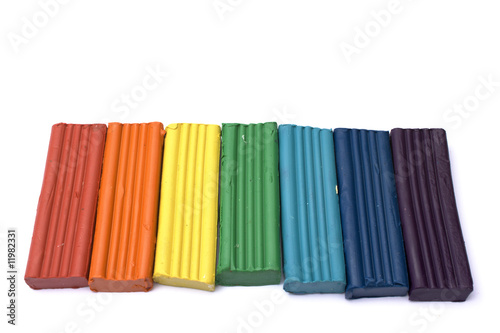 Rainbow from color plasticine