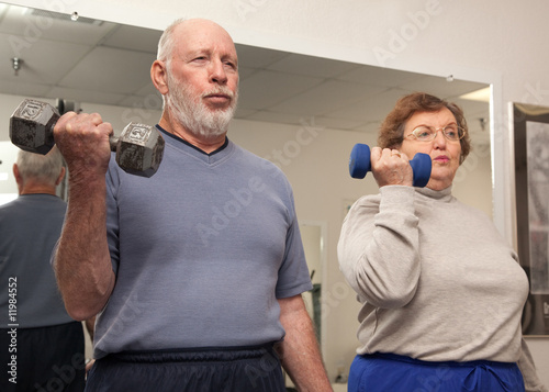 Senior Adult Couple Working...