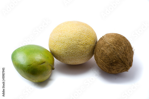 Mango, melon anf coco