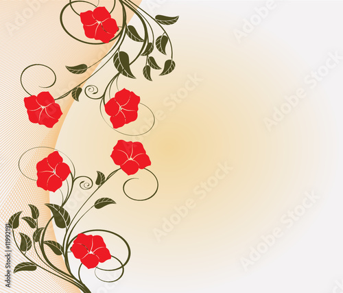 floral nature rouge dégradé