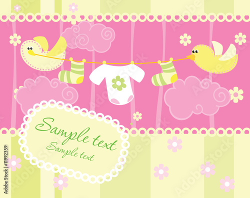 Baby arrival announcement card