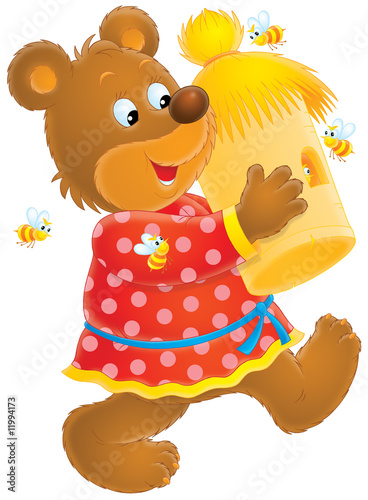 Bear with beehive