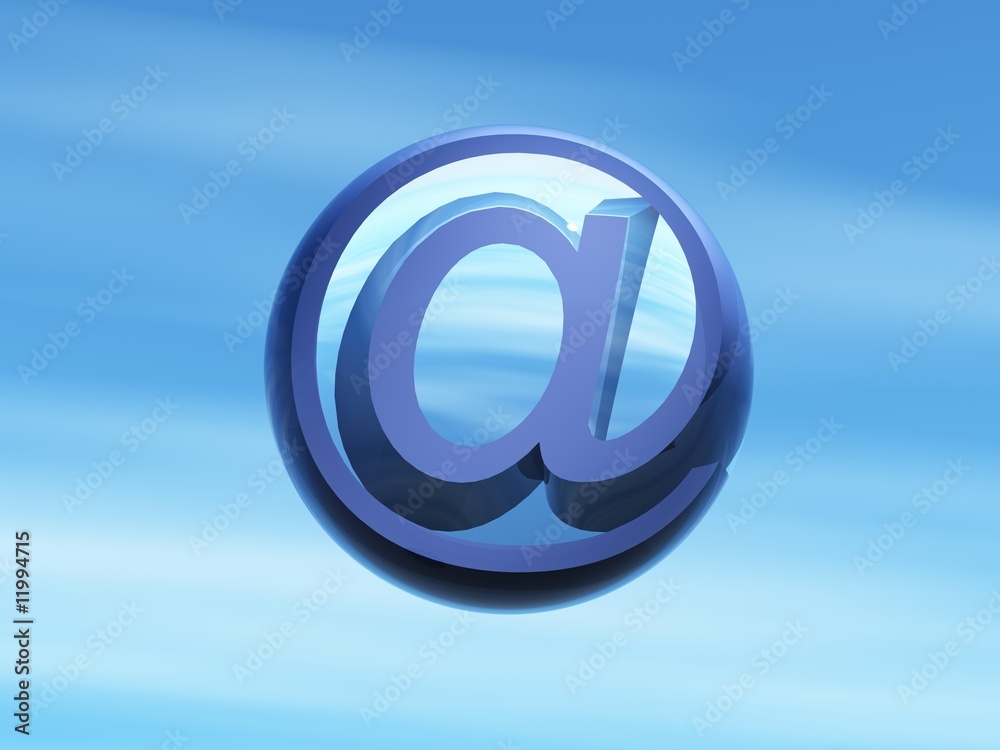 Obraz premium at sign himmel wolken