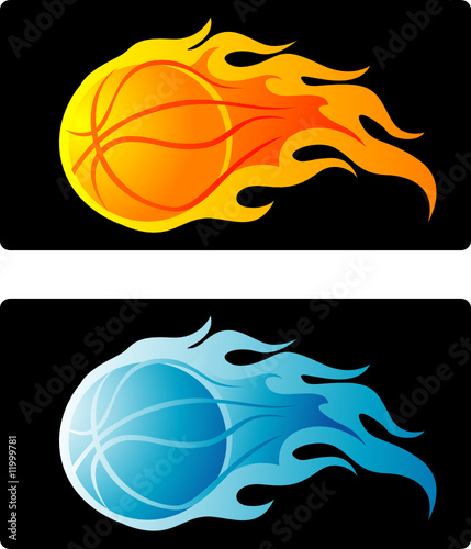 Flaming Basketball