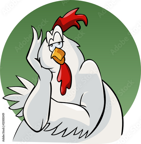 Bored rooster