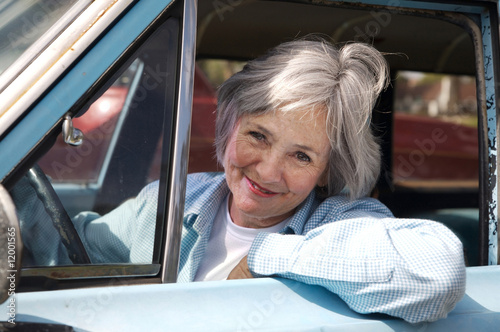 Active Senior Out For  A Drive