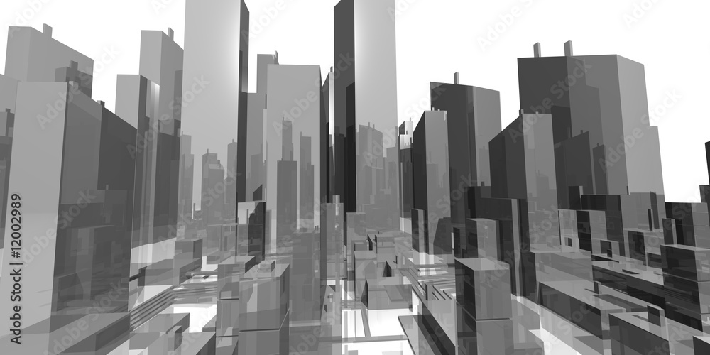 Fototapeta premium detail graphic city line