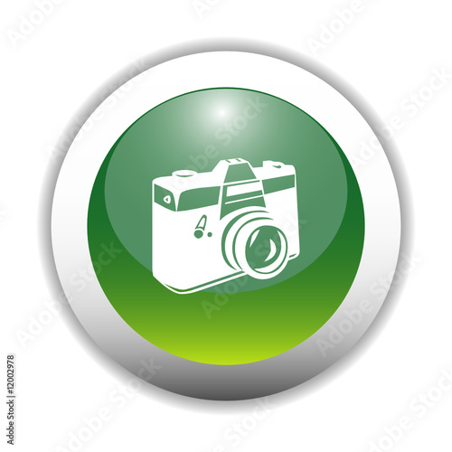 Glossy Camera Sign Button