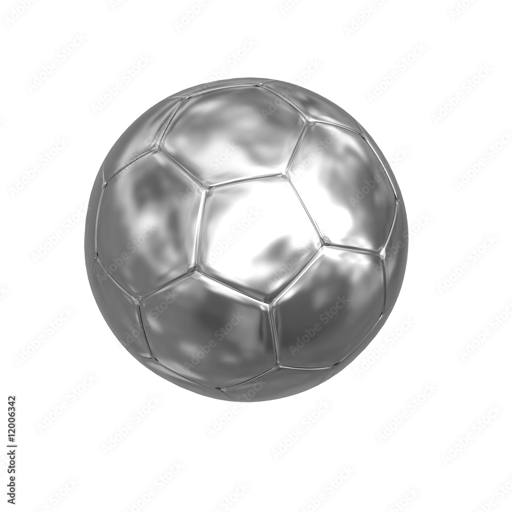 Fototapeta premium silver soccer ball