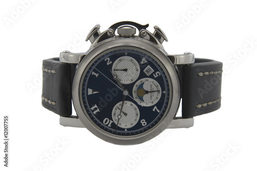 Chronograph watch in white background