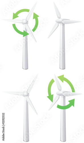 Collection d'éoliennes (détouré)