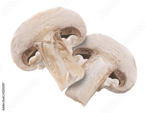 two slices of mushrooms