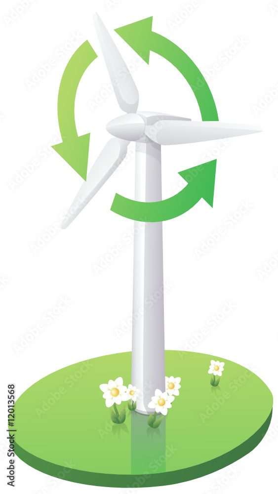 éolienne en marche (détouré)