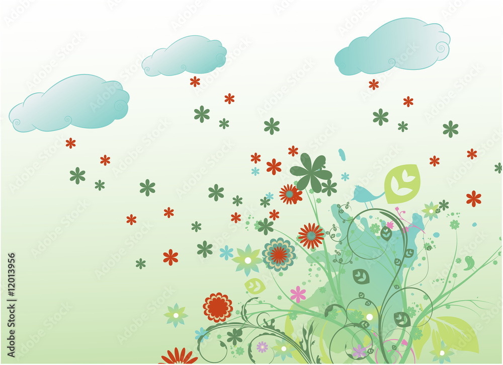 abstract illustration of a background with floral