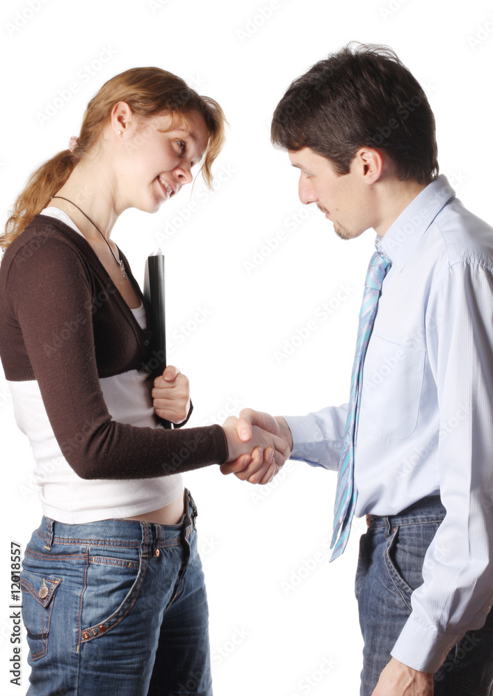 Businessman and businesswoman Businessman and businesswoman