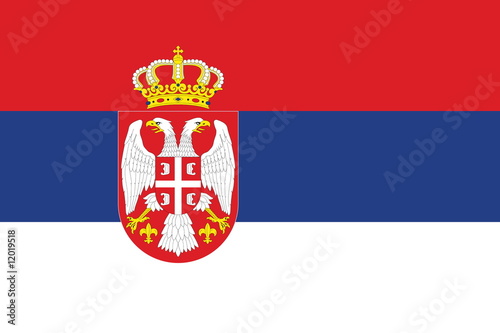 Flagge Serbien photo