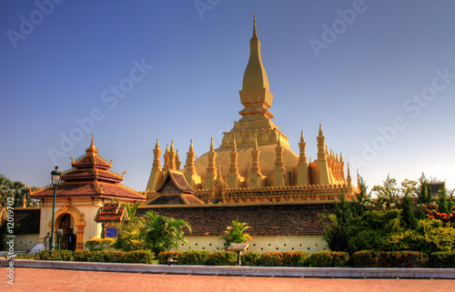 Vászonkép Pha That Luang (national monument) - Vientiane, Laos