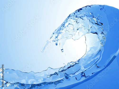 Isolated shot of water splashing