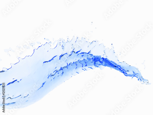 Isolated blue water splash