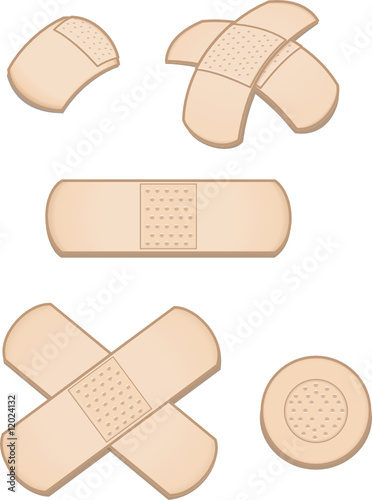 a variety of vector illustration bandages