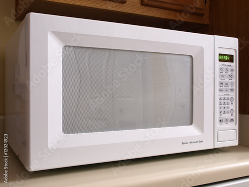 White Microwave oven front