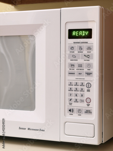 White Microwave oven side