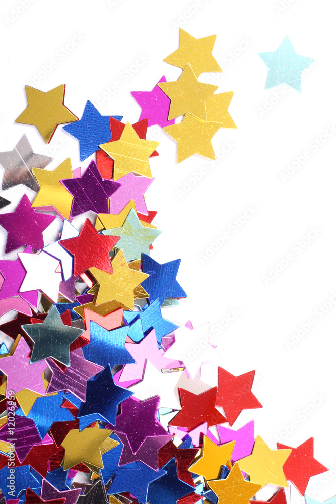 Stars in the form of confetti