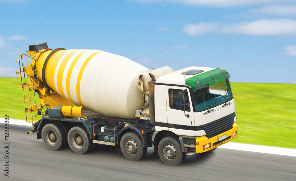 Concrete mixer truck for construction building