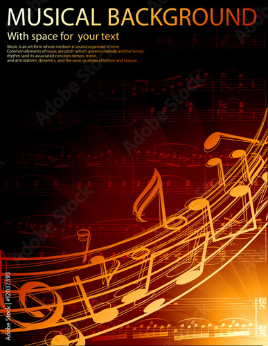 musical notes -vector background