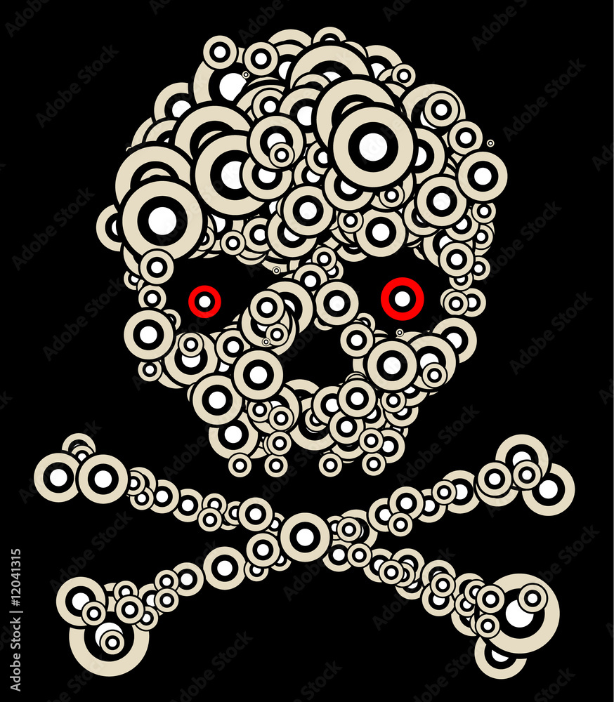 Skull made from circles Skull made from circles