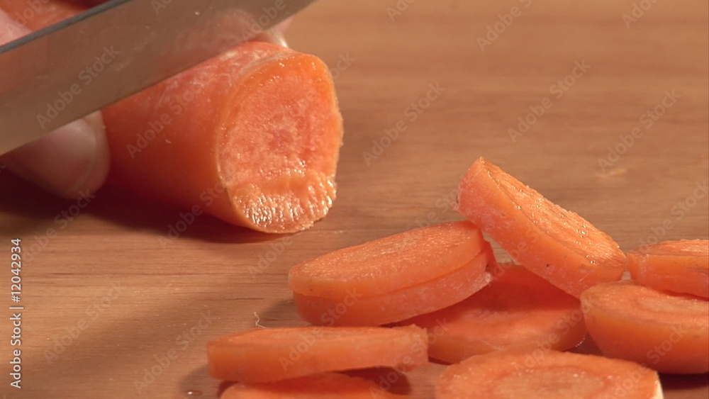 Cutting a carrot Cutting a carrot