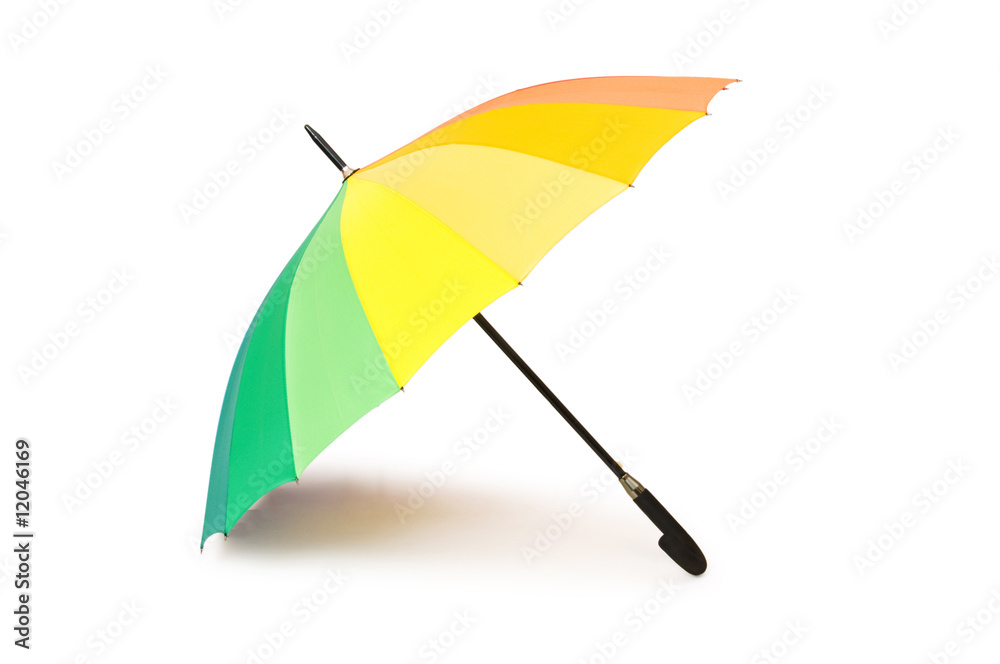 Obraz premium Colourful umbrella isolated on the white background