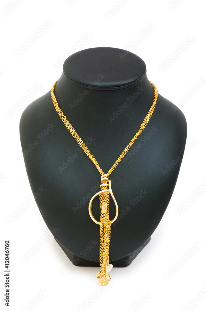 Woman necklace isolated on the white background Woman necklace isolated on the white background