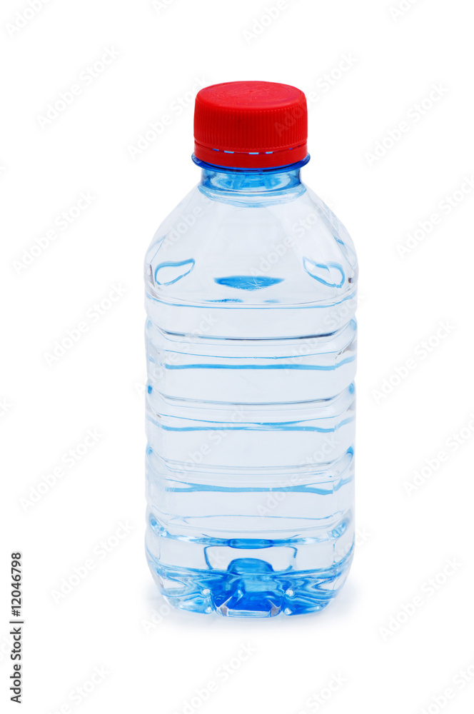 Bottle of water isolated on the white Bottle of water isolated on the white