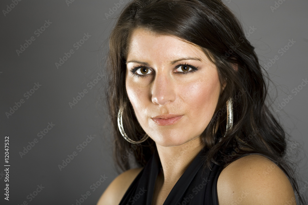 Naklejka premium Black haired beauty