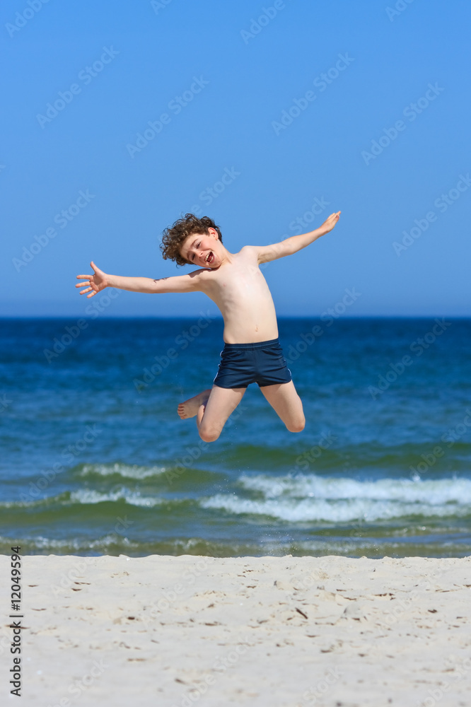 Boy playing on beach Boy playing on beach