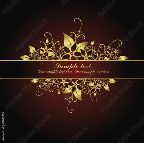 golden floral frame