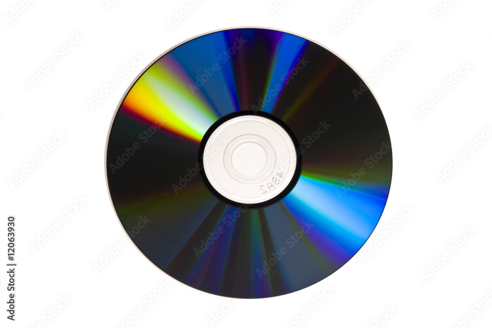 One disc cd, dvd isolated on white One disc cd, dvd isolated on white