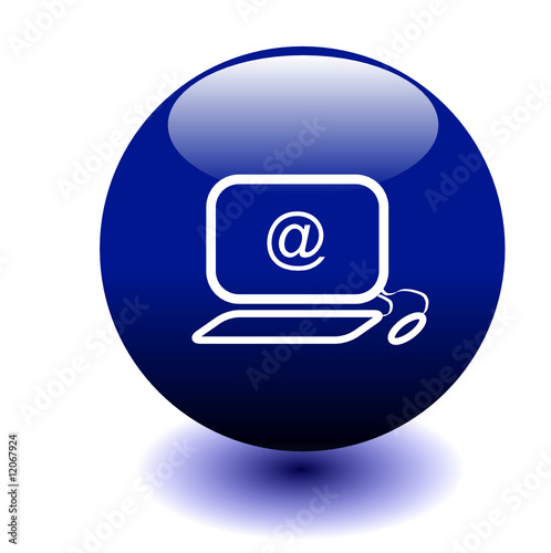 boule 3D ordi bleu