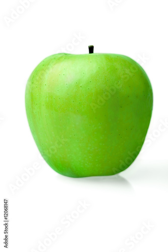 Green apple isolated on white with clipping path