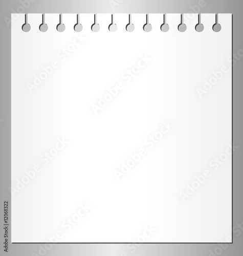 Note paper on silver background