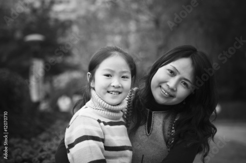 asian mother and daughter
