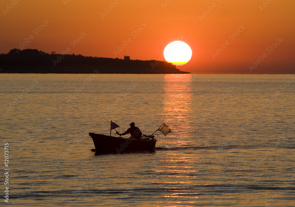 Fishing Boat and The Sun