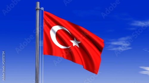 Türkei Fahne mit Alpha-Kanal